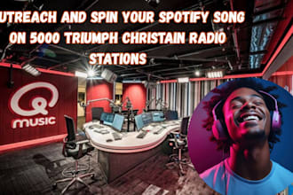 outreach and spin your spotify song on 5000 triumph christain radio stations
