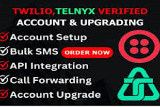 create a verified upgraded twilio account for sip trunk bulk SMS did number