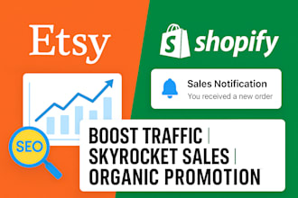 do etsy shop promotion, organic etsy listing, shopify marketing to boost sales