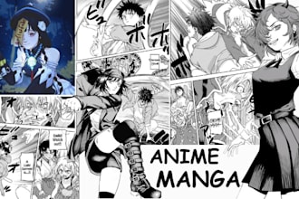 draw anime manga panel comic book page webtoon story webcomic character fan art