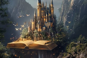 design premium fantasy book cover art or e book design