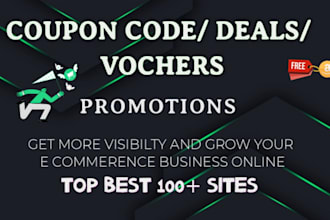 do coupon code submission and coupon promotion to 100 USA popular deal sites