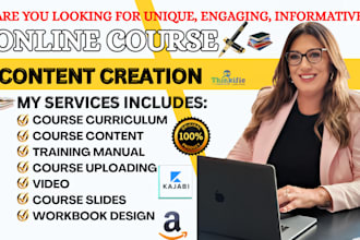 do online course creation, course website, ebook online course, video course ppt