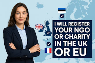register your ngo or charity in the UK or eu, estonia,germany,france tax exempt