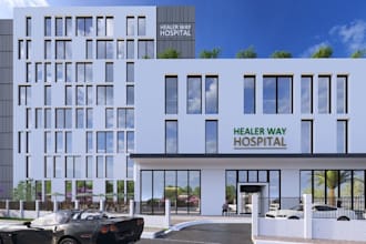 remodel 3d hospital exterior,interior,pharmacy 3d render,lab space,dental clinic