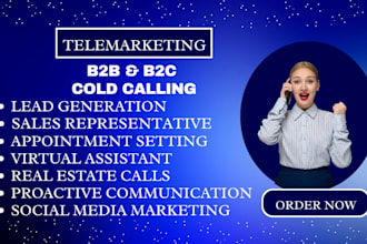 be your USA b2b sales representative, sales closer cold calling, telemarketing