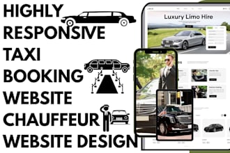 build responsive limousine website chauffeur website taxi booking website