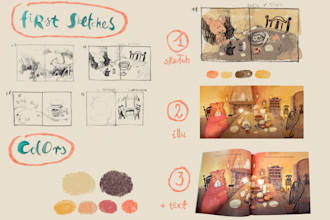 create a dummy book and storyboard for your childrens story