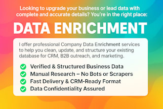 do company data enrichment, clean business information for b2b success