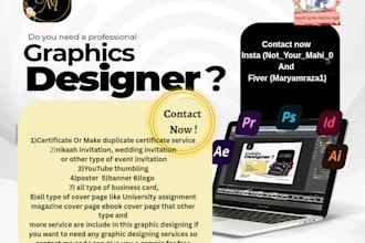 provide graphic designing ebook and google map scrapping services
