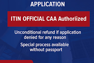 help you apply for itin as irs certified agent