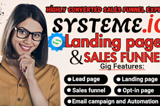 design systeme io sales funnel and landing page