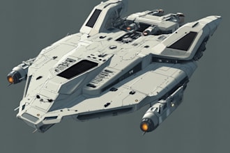 model hard surface scifi vehicles, spaceships