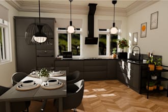 redesign your interior building,kitchen rendering, cabinet, furniture design,cgi
