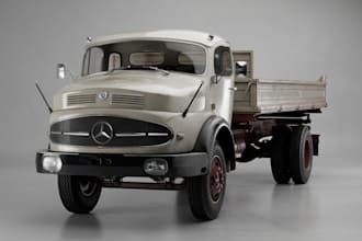 3d truck model,semi vehicle high,low model,hard texture interior,exterior render