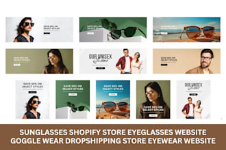 build sunglasses shopify store eyeglasses website goggle wear dropshipping store
