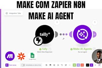 zapier zaps make com made com n8n chatbot integromat scenario agent zapier api