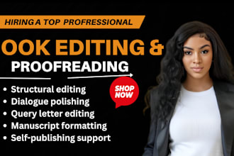 proofread, copy edit, format your book light novel, query letter, at flat rate