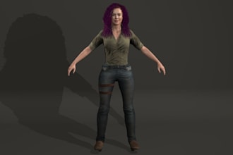 deliver realistic game character,3d armor,ue5 rigging,nsfw art,daz3d,3d texture