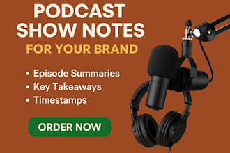 write podcast show notes for your brand