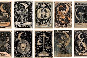 draw tarot card, zodiac, oracle, card game, tcg, playing card in my style
