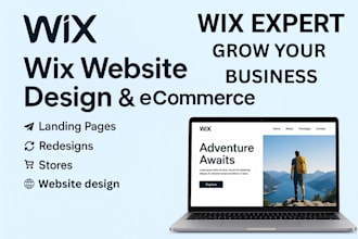 create wix website design and redesign, wix landingpage, wix ecommerce