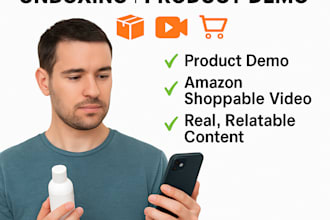 create scroll stopping ugc, amazon product videos, and unboxing content