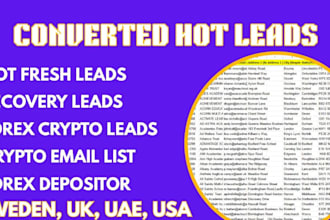 generate valid forex crypto investors, forex leads for targe