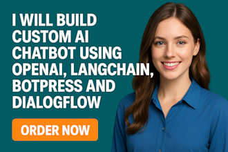 build custom ai chatbot using openai, langchain, botpress and dialogflow