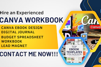 edit canva workbook, budget spreadsheet, canva ebook design,canva ebook redesign