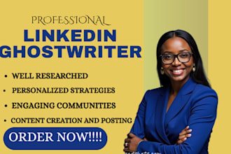 be your linkedin ghostwriter marketing ghostwriter content creator post designs