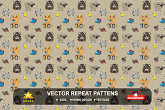 unique pattern design for textile, fabric, repeating prints