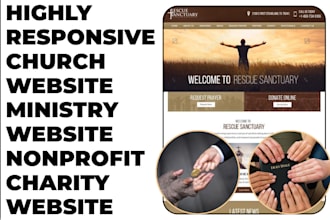 design church website ministry website nonprofit, charity donation website
