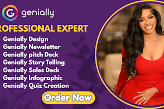 design genially pitch sales deck presentation genially newsletter genially quiz