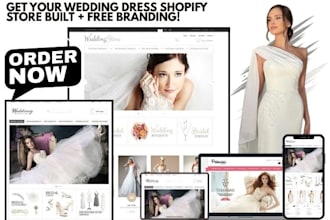 design wedding dress shopify store bridal gown store wedding dress cake website