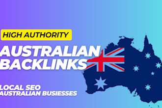 provide high authority dofollow australian SEO backlinks to improve rankings