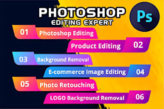 do expert photoshop image editing with  professional results