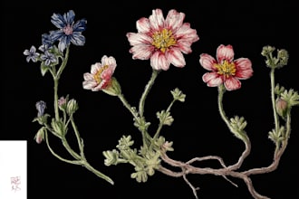 draw botanical illustration art for you