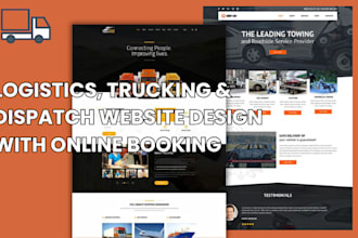 create logistics website, trucking, dispatch, freight broker, moving website