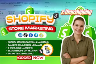 do shopify marketing sales facebook ads ecommerce tiktok shop social media post