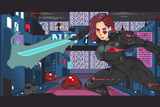 create a pixel art background, scenery fantasy for retro pixel game animation