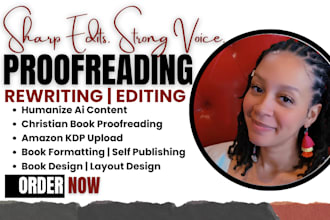 edit, proofread, rewrite your fiction, non fiction book self help christian book