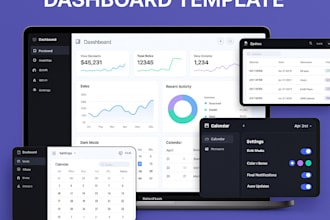 deliver a premium react admin dashboard UI
