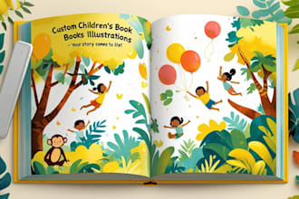 create awesome children story book illustrations