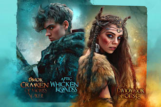 create a romance book cover or ebook cover design