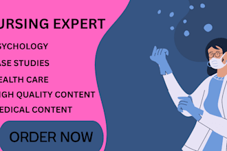 content in nursing, healthcare, nutrition and psychology