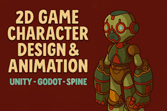 create 2d game ready characters with rigging and animations