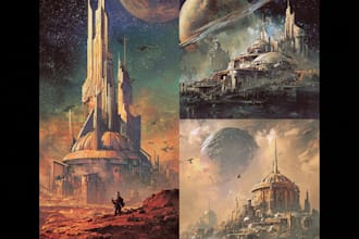 design fantasy, sci fi, horror, and dystopian book cover art