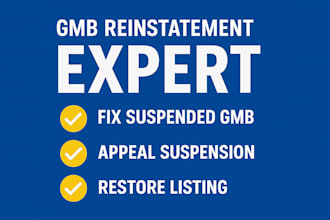 gmb reinstatement expert fix suspended gmb appeal restore recover google listing