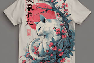 do japanese art style for your tshirt, jacket, tattoo, etc